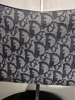 Vintage Trotter Pochette Shoulder Bag Diorissimo Canvas Small hobo bag blue monogram vintage pull tag 2000s pochette