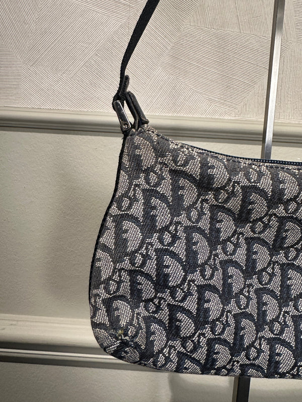 Vintage Trotter Pochette Shoulder Bag Diorissimo Canvas Small hobo bag blue monogram vintage pull tag 2000s pochette