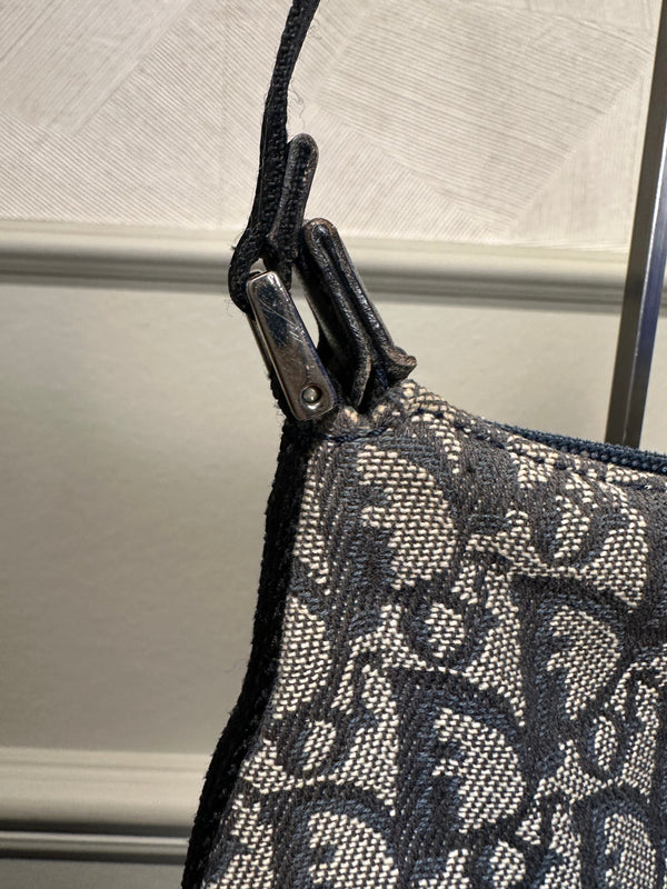 Vintage Trotter Pochette Shoulder Bag Diorissimo Canvas Small hobo bag blue monogram vintage pull tag 2000s pochette