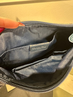 Vintage Trotter Pochette Shoulder Bag Diorissimo Canvas Small hobo bag blue monogram vintage pull tag 2000s pochette