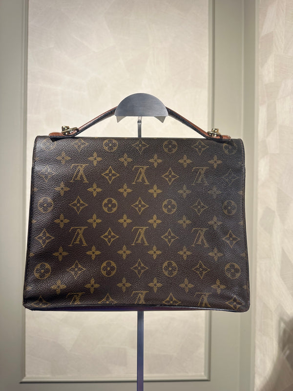 Louis Vuitton Vintage Monceau 28 Monogram 1994 Top Handle Bag leather push lock