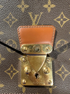 Louis Vuitton Vintage Monceau 28 Monogram 1994 Top Handle Bag leather push lock