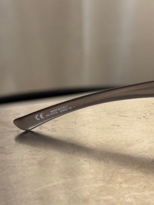 Gucci Rimless Shield Sunglasses Brown Gradient Lenses Gold-Tone Horsebit Detail