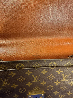 Louis Vuitton Vintage Monceau 28 Monogram 1994 Top Handle Bag leather push lock