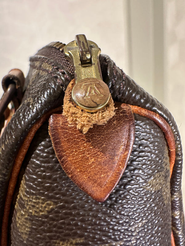 Louis Vuitton Nano Mini Speedy Bag Vintage Monogram Classic Style Chic bowler bag brown leather handles rare