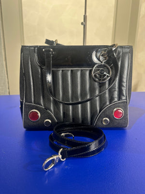 Christian Dior Denim Montaigne Cadillac Shoulder Bag 2001 John Galliano Rare Car Detailing Vintage Number plate