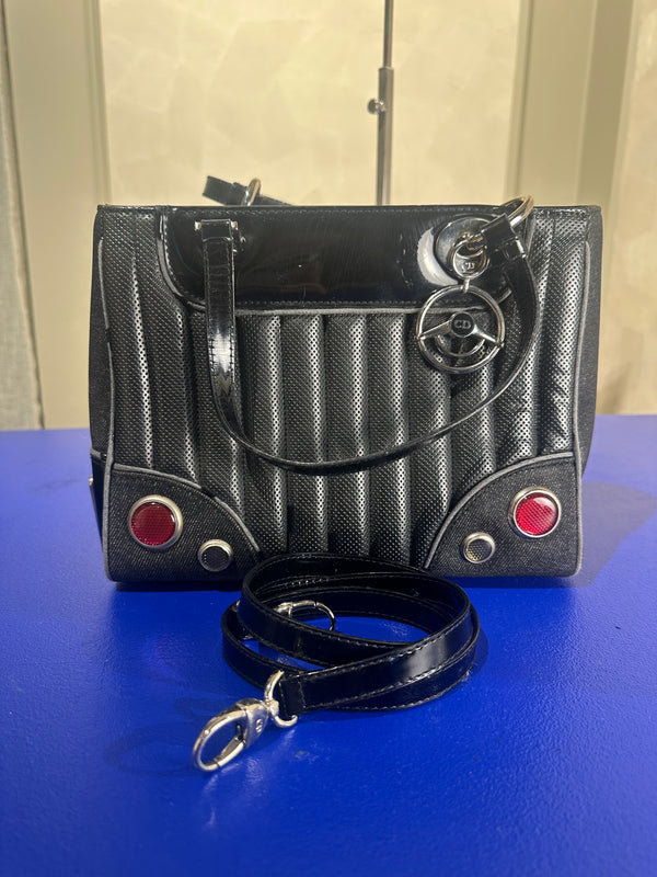 Christian Dior Denim Montaigne Cadillac Shoulder Bag 2001 John Galliano Rare Car Detailing Vintage Number plate
