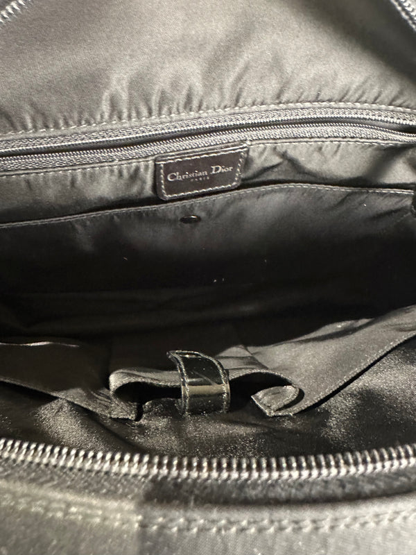 Christian Dior 2001 Vintage Double Saddle Bowling Bag Black Lock & Key