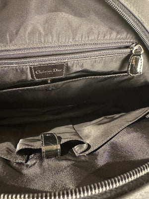 Christian Dior 2001 Vintage Double Saddle Bowling Bag Black Lock & Key