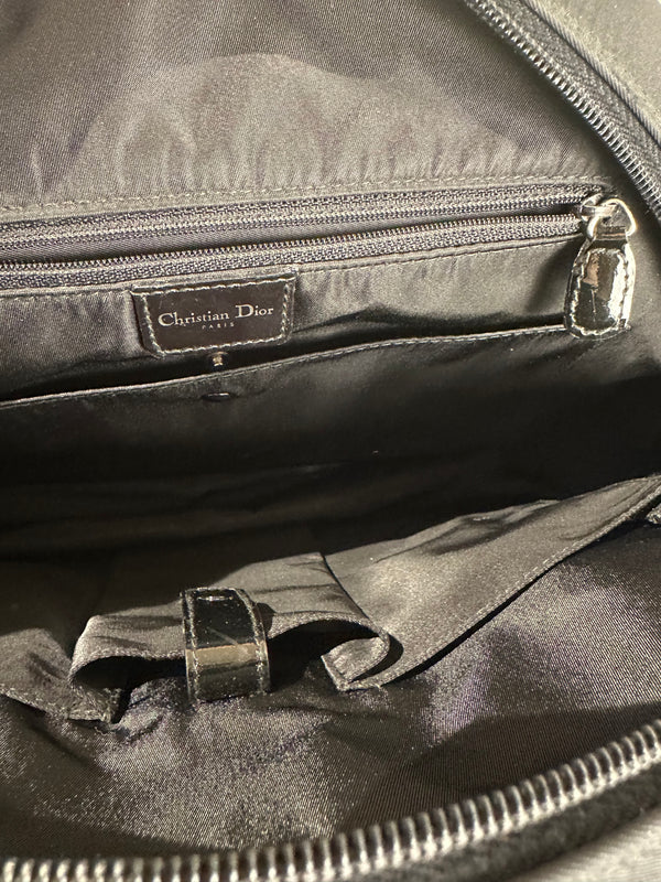 Christian Dior 2001 Vintage Double Saddle Bowling Bag Black Lock & Key