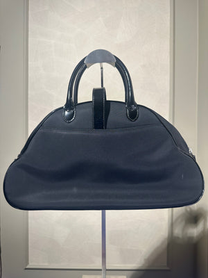 Christian Dior 2001 Vintage Double Saddle Bowling Bag Black Lock & Key