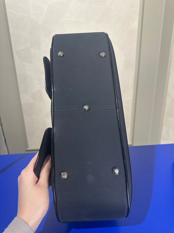 Christian Dior 2001 Vintage Double Saddle Bowling Bag Black Lock & Key