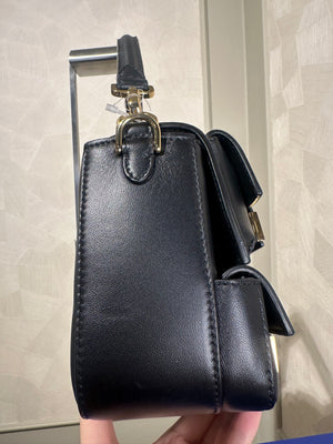 Fendi Baguette Multipocket Shoulder Bag Autum-Winter 2023/24 Black Leather Classic FF Gold Hardware