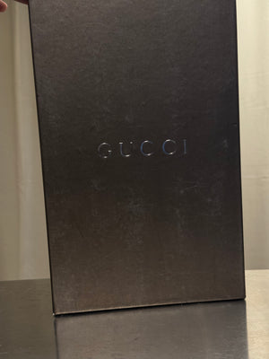 Gucci Black Leather Bamboo Detail Strappy Sandals Gold Hardware High Heels Size 41C with Box