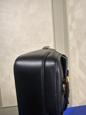 Fendi Baguette Multipocket Shoulder Bag Autum-Winter 2023/24 Black Leather Classic FF Gold Hardware