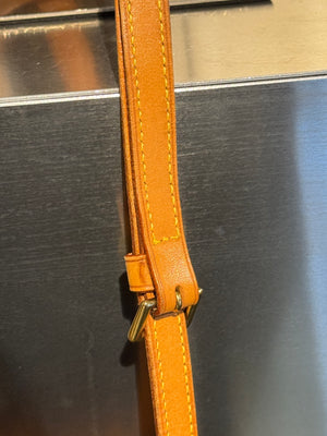 Louis Vuitton Vintage Chantilly PM Monogram Canvas Crossbody Shoulder Bag Brown Leather Trim