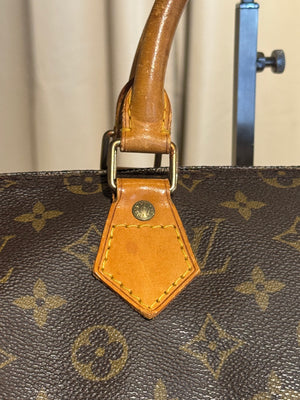 Louis Vuitton Vintage Speedy 35 Monogram Canvas Boston Bag Brown Leather Handles