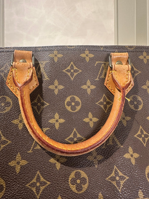 Louis Vuitton Speedy 35 Bag Vintage Monogram Classic Style Chic bowler bag brown leather handles good condition