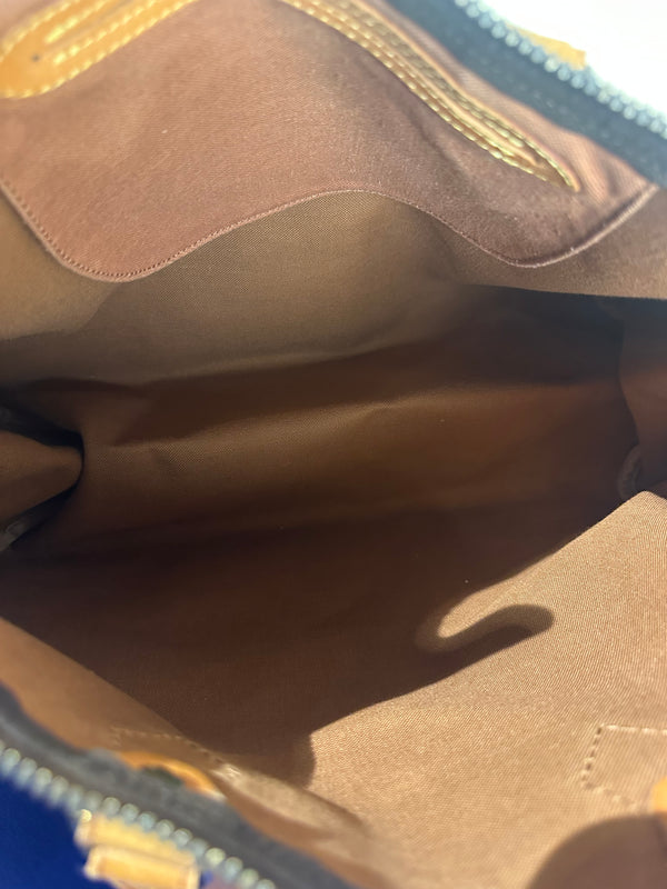 Louis Vuitton Speedy 35 Bag Vintage Monogram Classic Style Chic bowler bag brown leather handles good condition