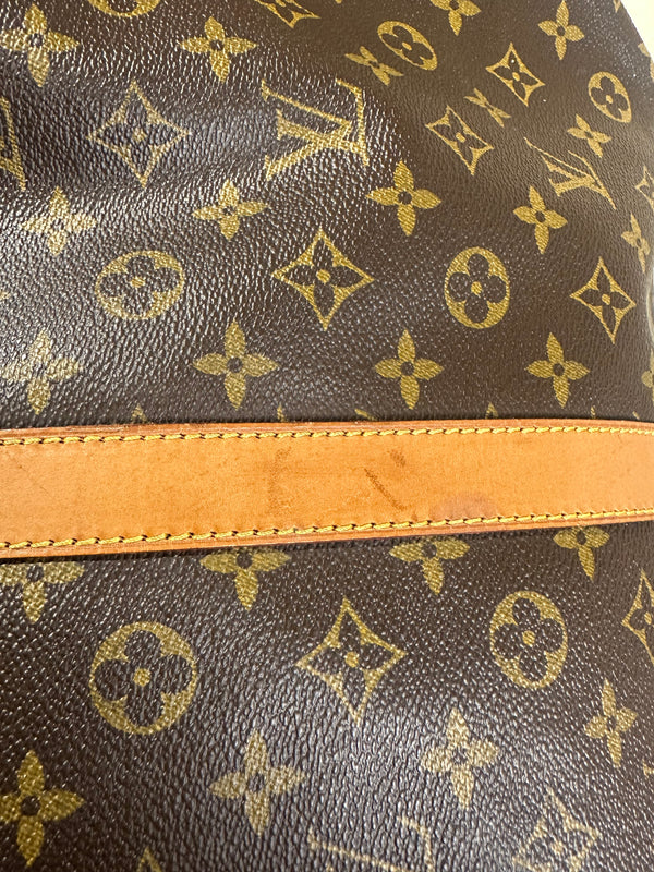 Louis Vuitton Keepall 60 Bag Vintage Monogram Classic Style 48hr weekender duffle bag brown leather handles