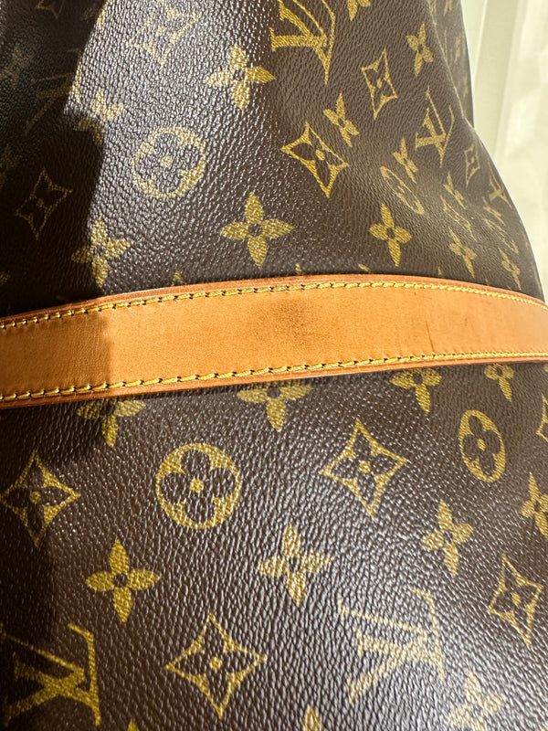 Louis Vuitton Keepall 60 Bag Vintage Monogram Classic Style 48hr weekender duffle bag brown leather handles