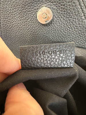 Dior Saddle Black Crossbody and Shoulder Bag Unisex Grained Calfskin Flap Style Full Black Monochrome Adjustable