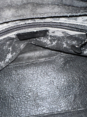 Gucci Bamboo shoulder bag glossy black suede leather iconic bamboo Top Handle Black Monochrome Tom Ford Era