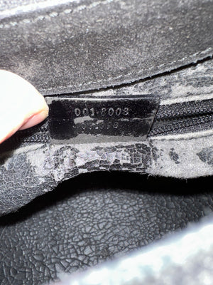 Gucci Bamboo shoulder bag glossy black suede leather iconic bamboo Top Handle Black Monochrome Tom Ford Era