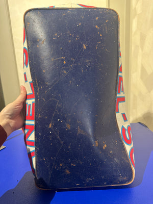 Chanel Karl Lagerfeld Iconic 2002 Surf High Summer Canvas XL Tote Bag Red Blue Wave CC Rare Collectors Piece