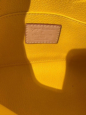 Louis Vuitton Monogram Yayoi Kusama 2023 Pumpkin Dots Cosmetic Pouch Yellow LV Limited Edition zip up bag