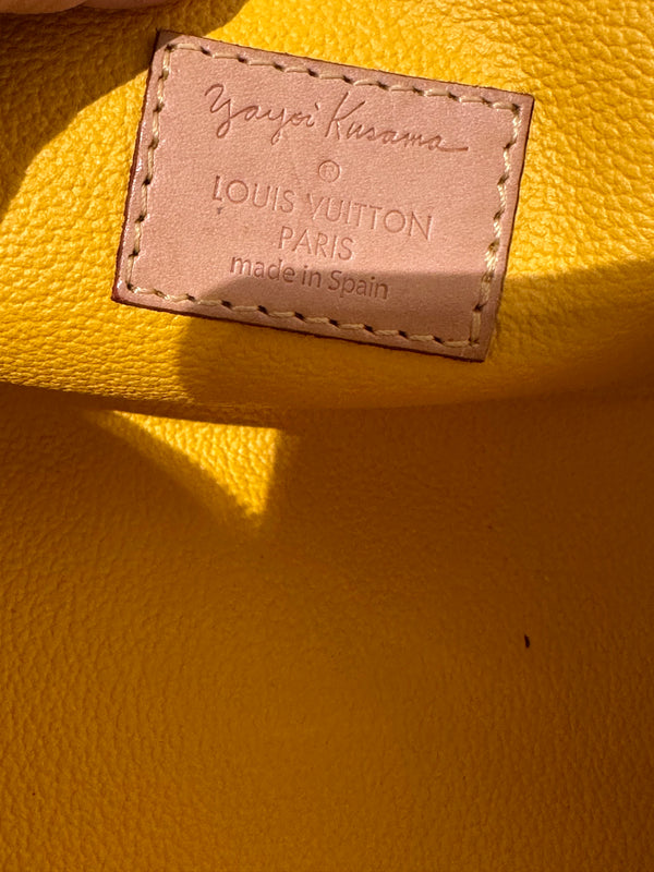 Louis Vuitton Monogram Yayoi Kusama 2023 Pumpkin Dots Cosmetic Pouch Yellow LV Limited Edition zip up bag