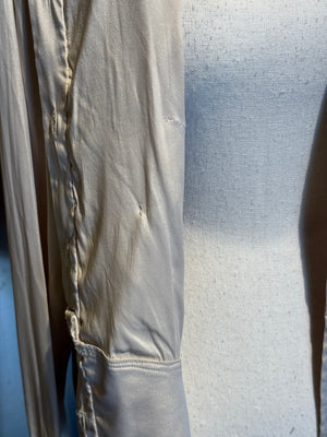 Gucci Tom Ford Era Grey Ruffle-Front Cotton Poplin Blouse Circa 2000–2004