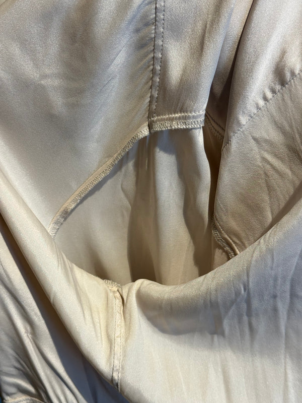 Gucci Tom Ford Era Grey Ruffle-Front Cotton Poplin Blouse Circa 2000–2004