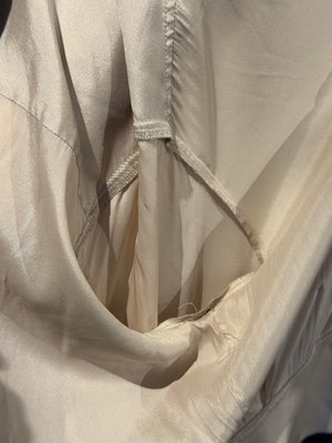 Gucci Tom Ford Era Grey Ruffle-Front Cotton Poplin Blouse Circa 2000–2004