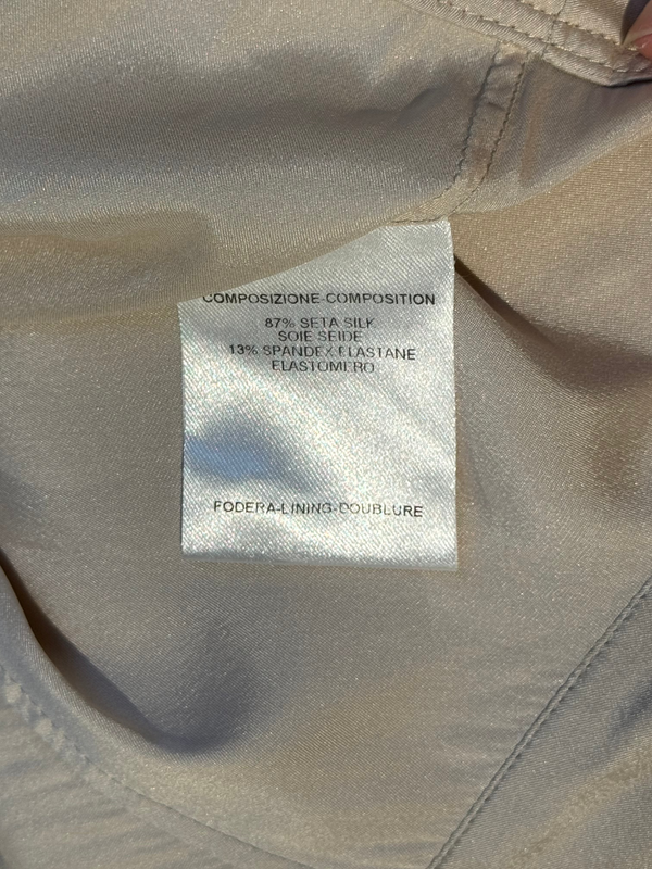Gucci Tom Ford Era Grey Ruffle-Front Cotton Poplin Blouse Circa 2000–2004