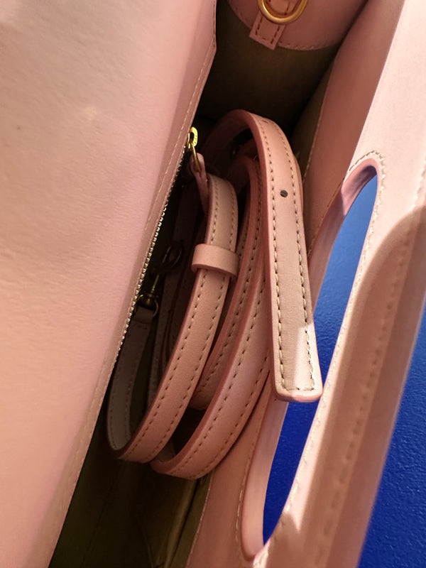 MCM Crossbody bag clutch shoulder bag adjustable diamond with pink sequins pink monochrome