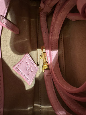 MCM Crossbody bag clutch shoulder bag adjustable diamond with pink sequins pink monochrome