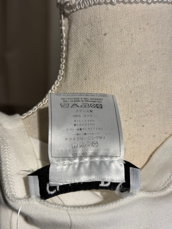 Christian Dior Rare Archival Vintage SS2005 John Galliano Dior Gitane Tattoo Graphic Print V-Neck T-Shirt White Cotton Y2K Collector Piece FR 36