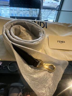 Fendi Baguette Multipocket Shoulder Bag Autum-Winter 2023/24 Black Leather Classic FF Gold Hardware