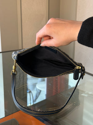 Dior Diorissima Trotter Blue Navy Logomania Monogram Saddle Bag Jaquard Oblique Zip Up Shoulder Bag Vintage
