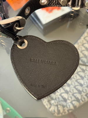 Balenciaga Le Cagole Shoulder Bag Black leather studded mirror purse shoulder bag mini leather iconic