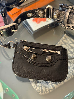 Balenciaga Le Cagole Shoulder Bag Black leather studded mirror purse shoulder bag mini leather iconic