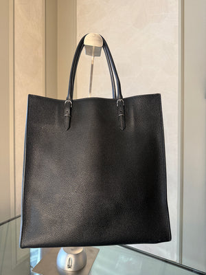 Balenciaga Black Calfskin Leather Papier A5 Zip Around Tote Silver Hardware Mirror Work Study Bag Sturdy