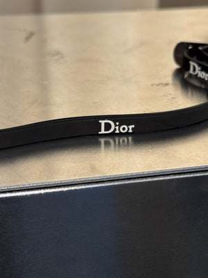 Christian Dior Vintage John Galliano Era Early 2000s Ski 1 Sunglasses Black Shield Wraparound Frame Y2K Designer Eyewear