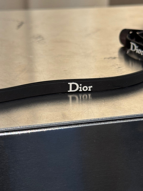 Christian Dior Vintage John Galliano Era Early 2000s Ski 1 Sunglasses Black Shield Wraparound Frame Y2K Designer Eyewear