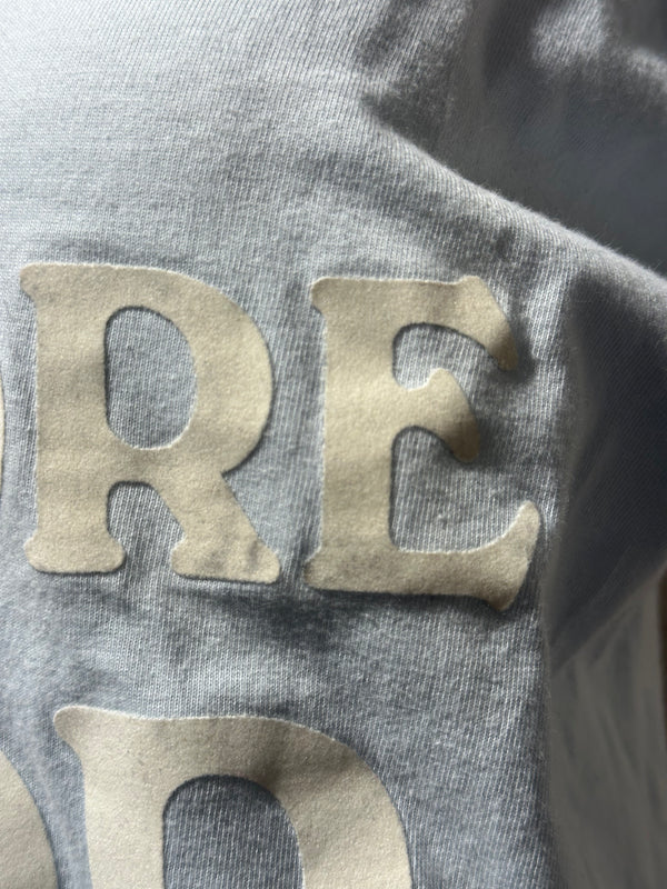 J'Adore Dior V Neck 2000s Galliano Christian Dior Sexy Graphic Tee EU 36 Baby Blue White Text World Champion 1947 Iconic Rare