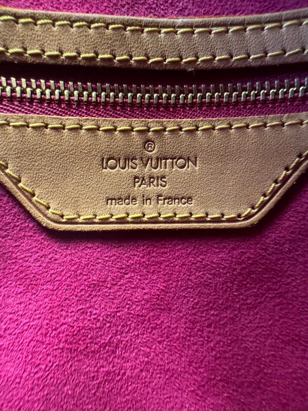 Louis Vuitton x Takashi Murakami Fringe Bucket Bag M40109 White Multicolor S/S 2006 Charm Vintage Monogram Collectors Western Tassel Boho Chic