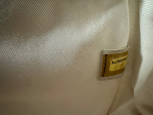 Chanel Iconic S/S 2013 Karl Lagerfeld Hula Hoop White CC flap Black trim Quilted Calfskin Mini