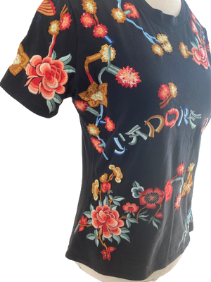 '-RARE- DIOR EMBROIDERY T-SHIRT FR40