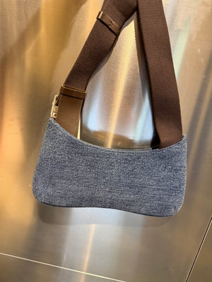 Jacquemus Le Bisou Gros Grain Blue Crossbody Bag